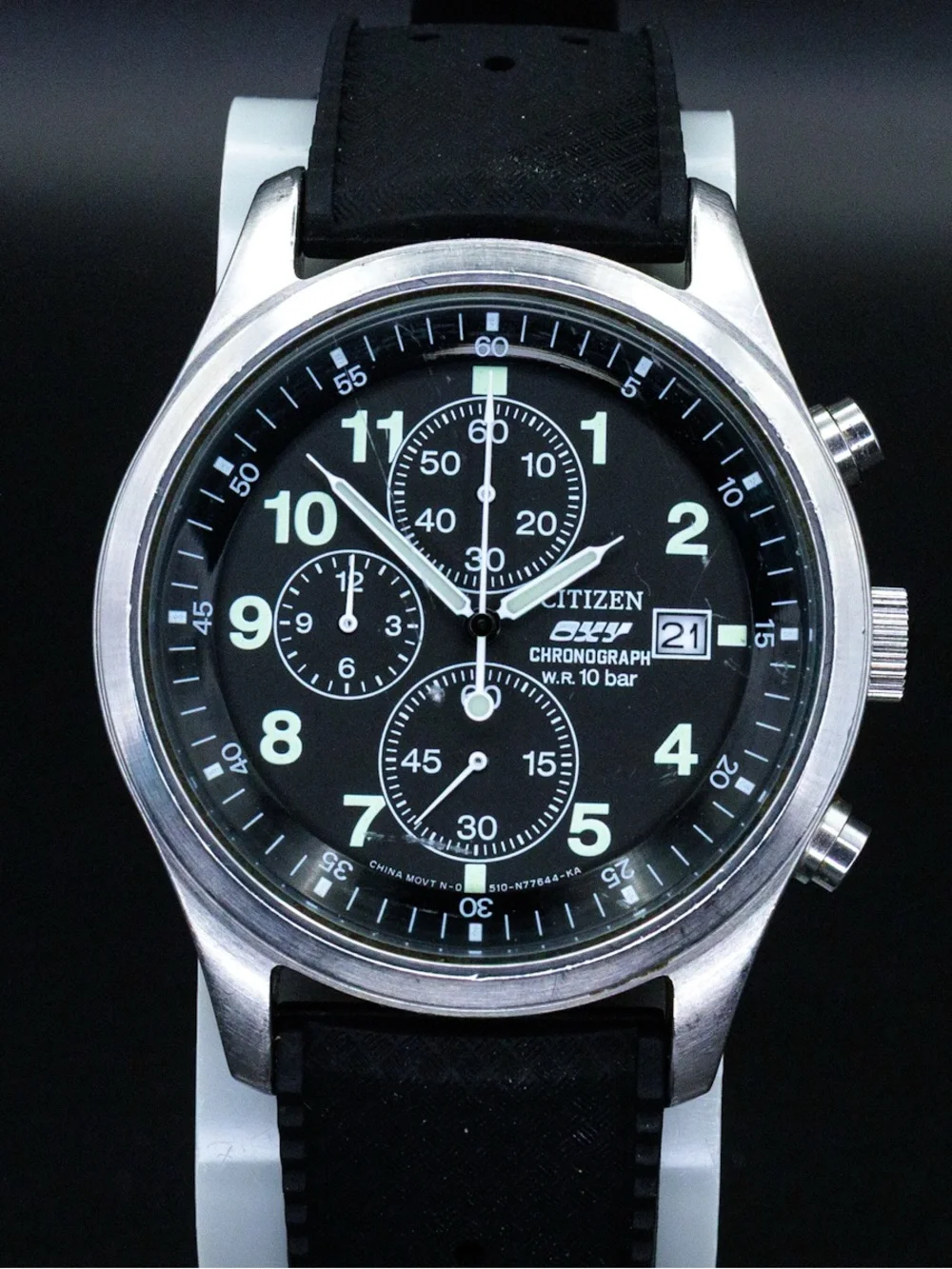 Citizen Oxy RARE 0510-S68211 Vintage 38mm JDM Import Chronograph
